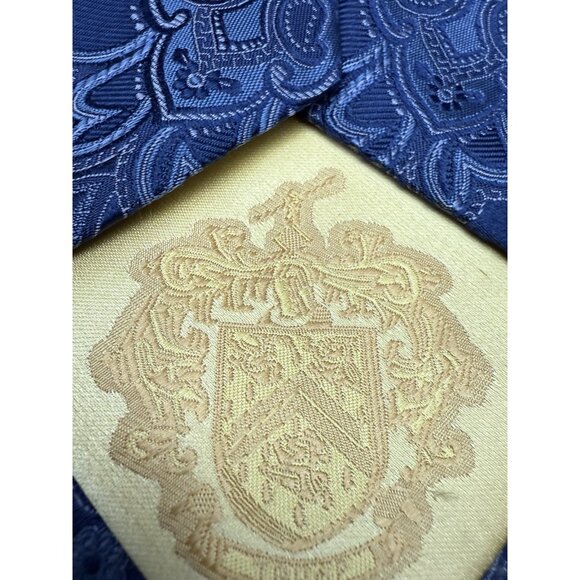 Donald J Trump Tie Signature Collection Blue Paisley Necktie Silk 69"x3.5" - Picture 5 of 6
